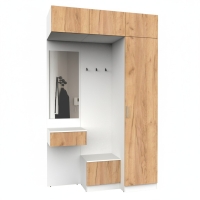 Набор мебели для прихожей "Марсель-254" МР 01-254 В2490 Ш1500 Г580 (ЛДСП Дуб крафт золотой) Набор мебели для прихожей "Марсель-254" МР 01-254 В2490 Ш1500 Г580 (ЛДСП Дуб крафт золотой)